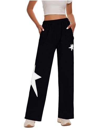 Amazon.com: ZUNQKG Womens Star Sweatpants Drawstring Waist Causal